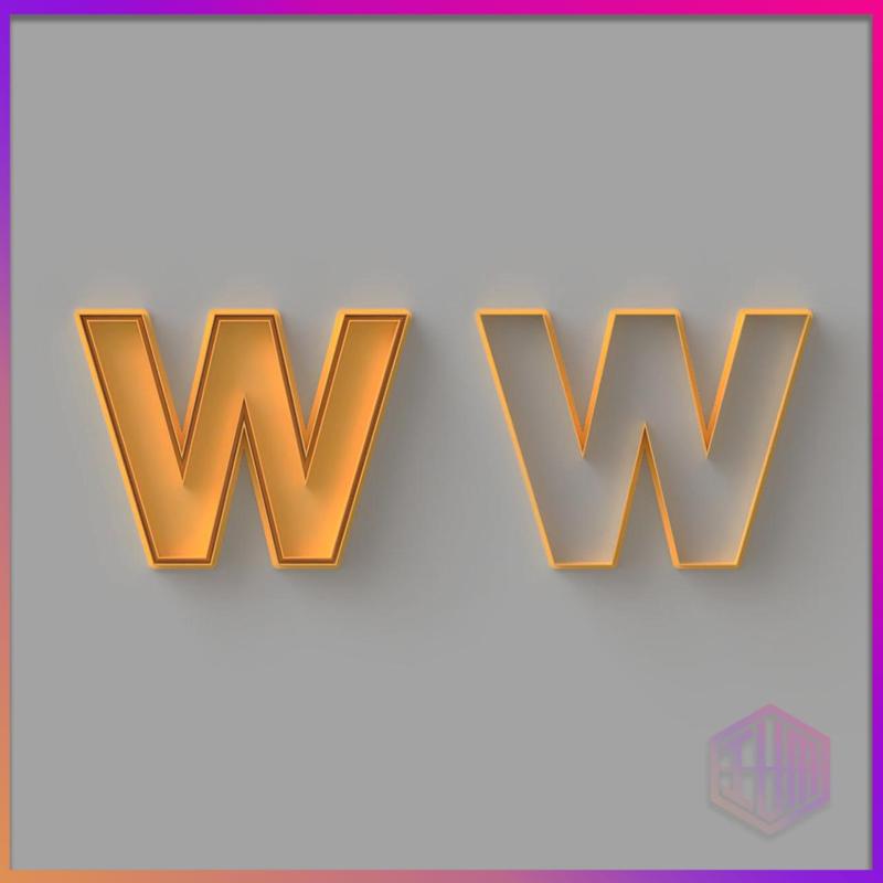 COOKIE CUTTER LETTER W