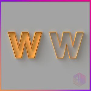 COOKIE CUTTER LETTER W
