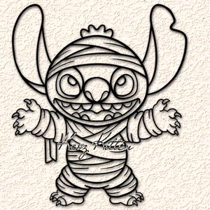 Mummy Stitch Halloween Costume Wall Art Home Decor