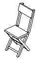 cafe seat with flat top 1/35 scale