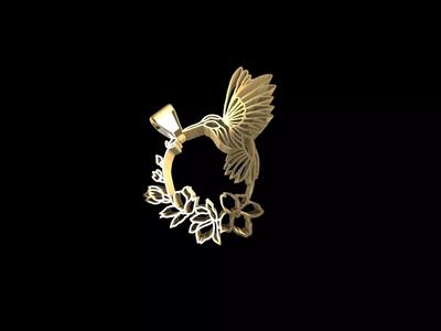 DESIGNER HUMMINGBIRD PENDANT