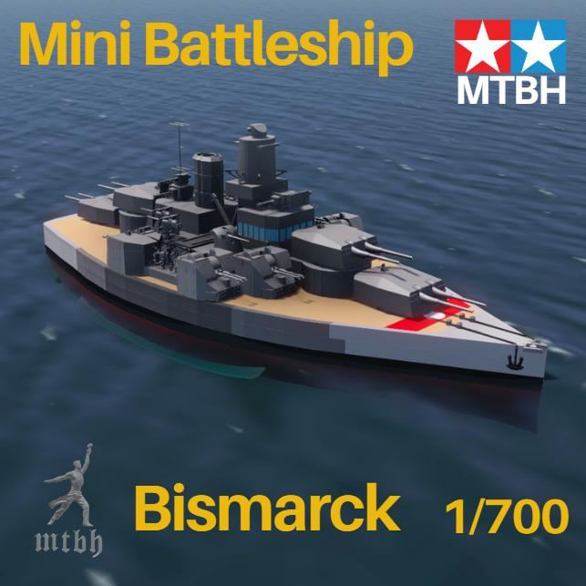 Bismarck Mini Battleship 1/700 Scale