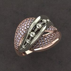 design rose gold ring with diamonds