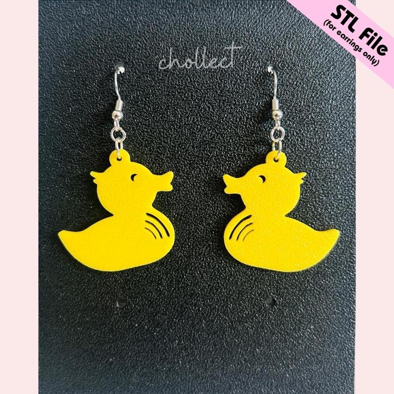 RUBBER DUCK EARRINGS STL FILE