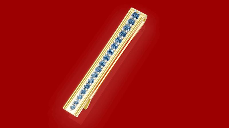 Line Diamond Tie Pin