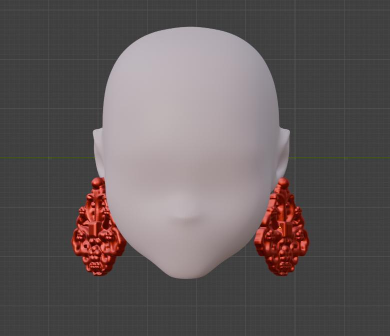 Ever After High Royally  Apple White Doll Replacement Red Earrings