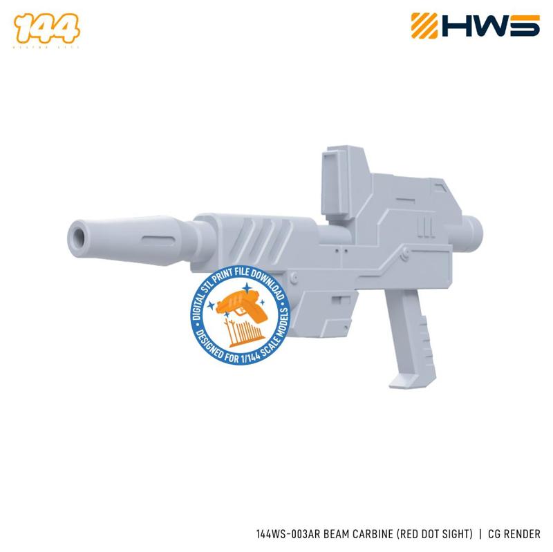 144WS-003AR Beam Carbine (Red Dot Sight). Custom Option Parts for High Grade Model Kits.