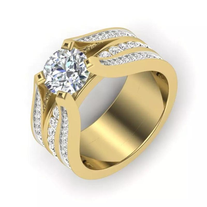 Modern split shank Designer Women ring 3dm render