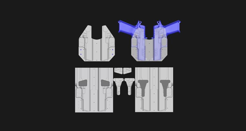 STACCATO HD P4 - STI HD - SPLIT VACUUM HOLSTER MOLD