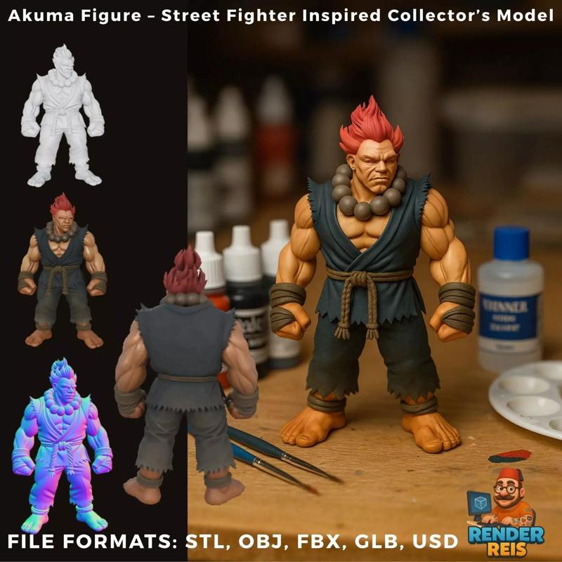 Akuma Figure  Street Fighter Inspired Collectors Model