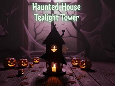 Haunted House Tealight Tower