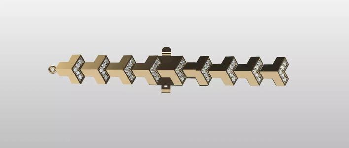 Armor Bracelet Single Row With Diamond