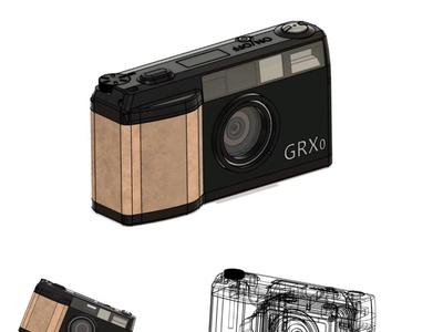 Black Ricoh GRX0 - Ricoh kit handle dedicated for Sony RX0 action camera