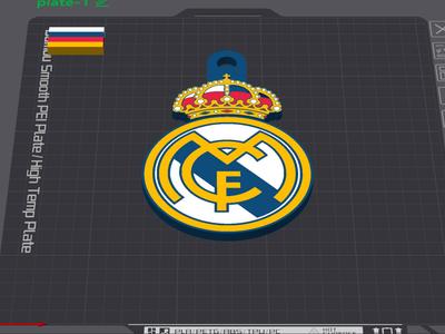 Real Madrid Football Flag Keychain Edition 