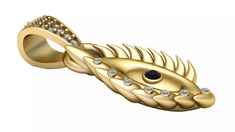 Serpent Eye Pendant 3D Printable Model