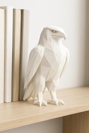 Geometric eagle figurine