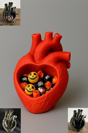 Halloween Heart Candies Bowl