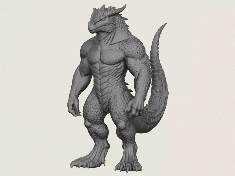 Monster Lizard Print Ready 3D Model