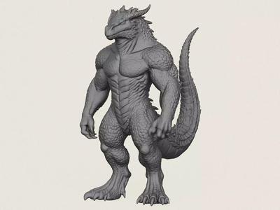 Monster Lizard Print Ready 3D Model