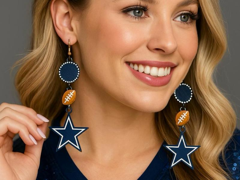 ~Dallas Cowboys Dangle Earrings~