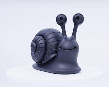 Cute Snail Smiling - Adorable Slow-Paced Friend