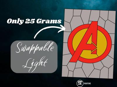 Avengers light (swappable glass)