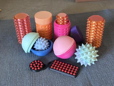 Collection of spike stim toys