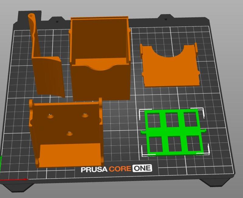 Seperate STL objects 60x60mm Holder