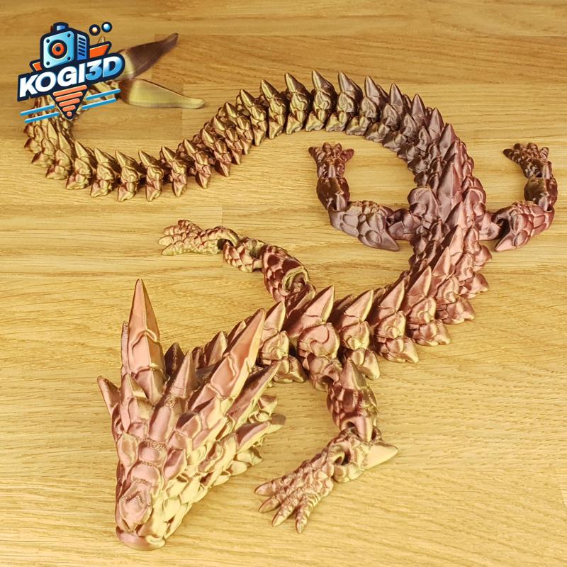 Print in Place Fully Articulated Flexi Dragon