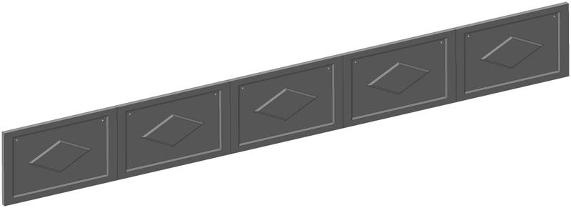 Typical reinforced concrete sectional fence.