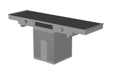 Art Deco Island Platform storeroom/toilet building door end 1/148 scale