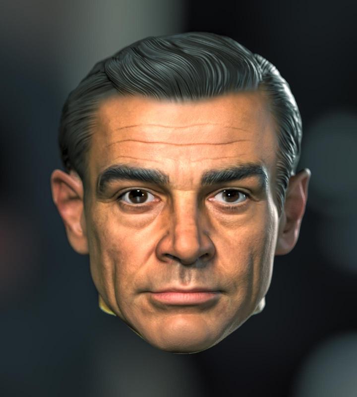 1/6 1/12 007 James Bond Sean Connery Dr. No From Russia with Love Goldfinger Thunderball You Only Live Twice Diamonds Are Forever Never Say Never Again Head Headsculpt