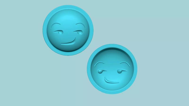 Emoji 05 Smirking - Molding Arrangement EVA Foam Craft