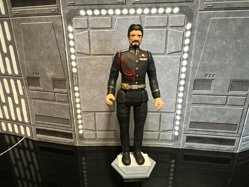 VINTAGE DUNE DUKE LETO ATREIDES UNIFORM ACTION FIGURE, 3.75" CUSTOM KENNER FIGURE, FRANK HERBERT BOOK.