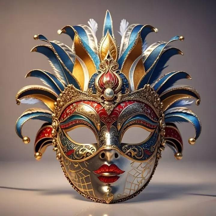 2475Venetian Carnival Mask Color 3D Model  magic