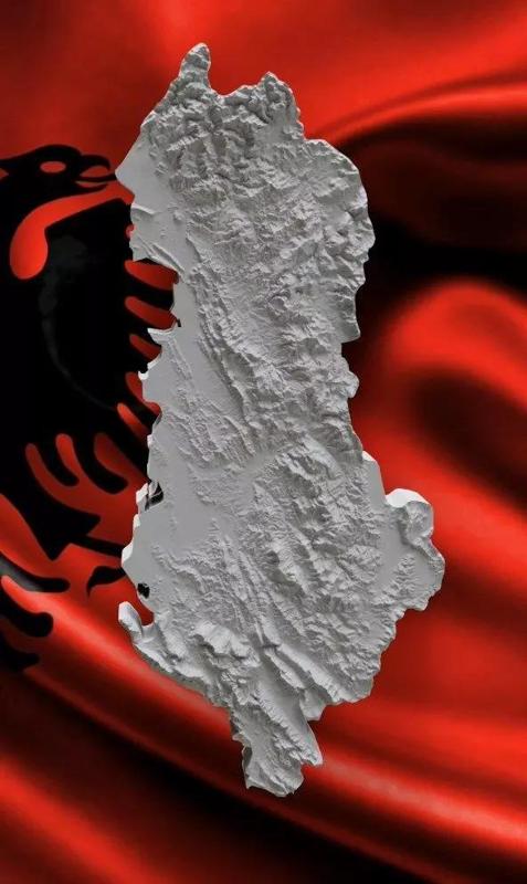 Albania Height Map Scale 1x400000