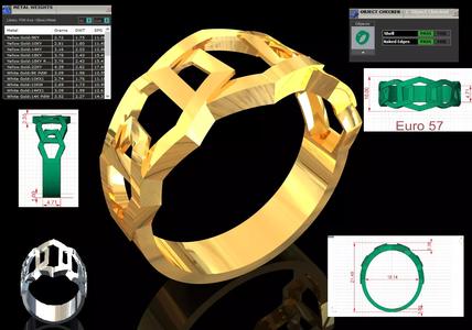 Stl 3dm Ring Industrial Cut-out Chain Link mr0295