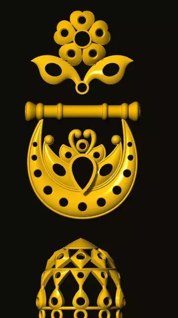 jumka golden ornament
