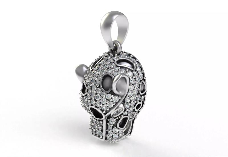 Panther Head Diamond Pendant