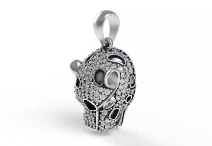 Panther Head Diamond Pendant
