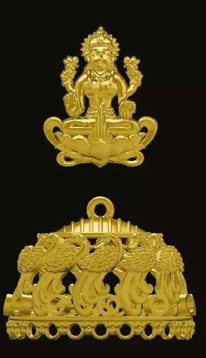 jumka pair of gold ornaments