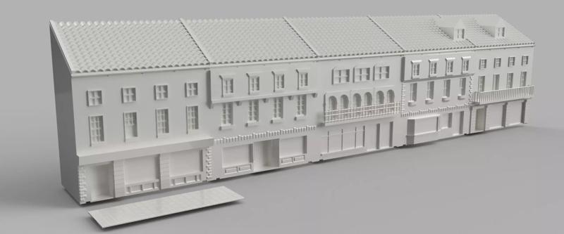 Townhouse Street Shops 1 to 100 scale Diorama