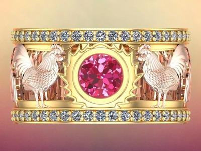 Chicken ring - Mens chicken ring - Mens ring - N1058