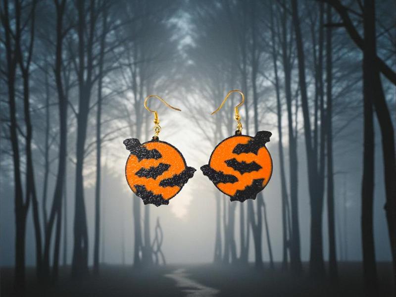 Bats in the night earrings