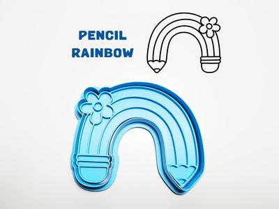 Pencil Rainbow Cookie Cutter / Stamp