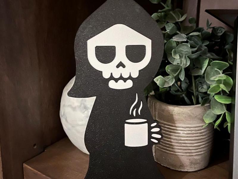 Grim Reaper Coffee / 2 color / Display / Halloween