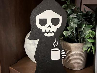 Grim Reaper Coffee / 2 color / Display / Halloween