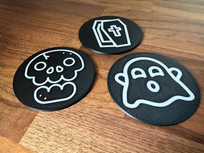 Cute spooky Halloween coasters