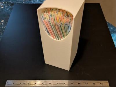 Disposable Plastic Straw Container