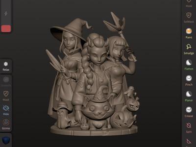 k pop demon hunter halloween statue